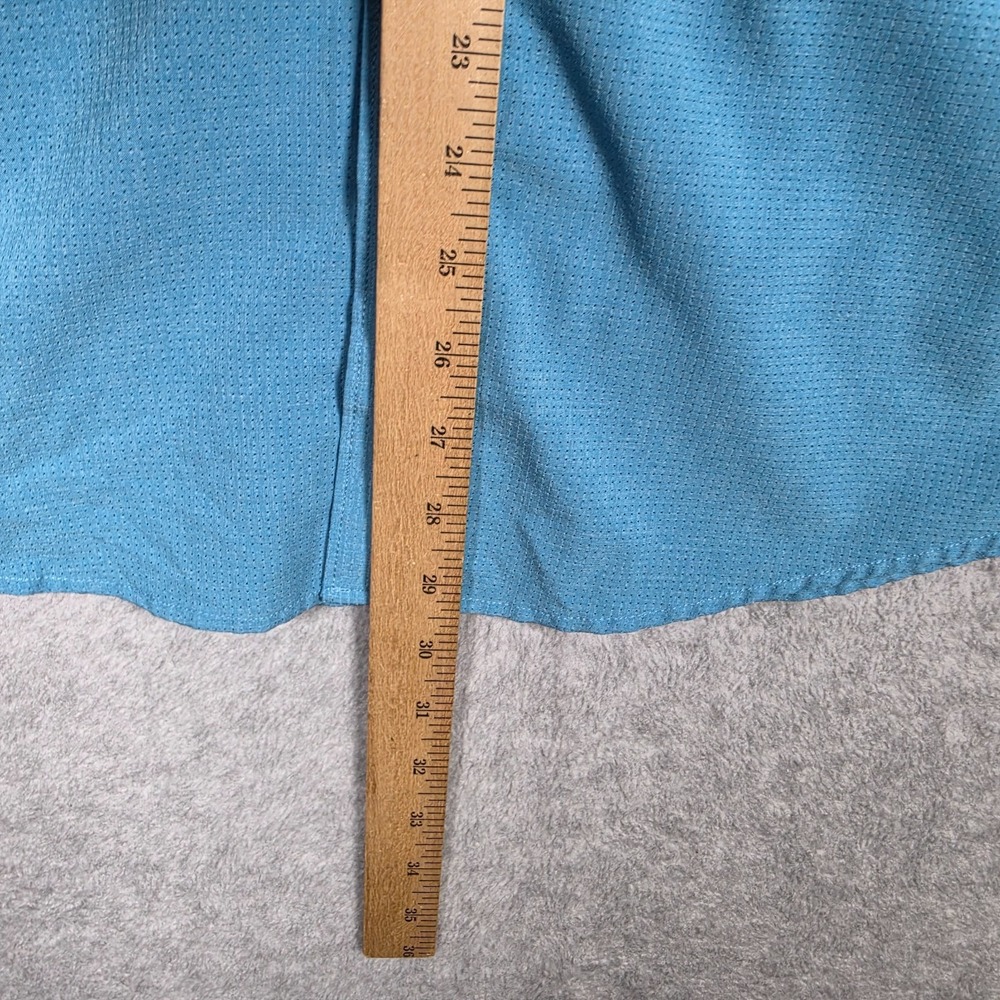 Marmot Shirt Mens Size Medium Cyan Lightweight Perforated Airy Button Down Hike - Picture 7 of 11